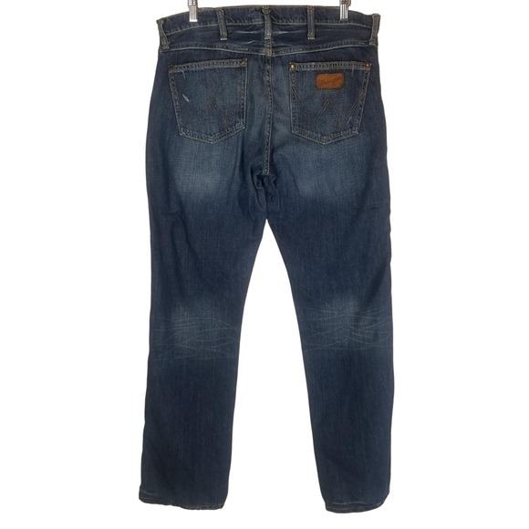 Wrangler Jeans Men's 35x36 Blue Retro Slim Boot Medium Wash‎ Cowboy Denim 77MWZ - Picture 2 of 16